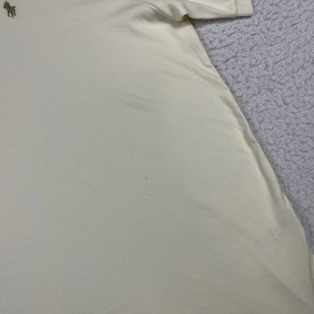Polo Ralph Lauren Polo Shirt Mens XL Cream Short Sleeve Cotton Classic 25346